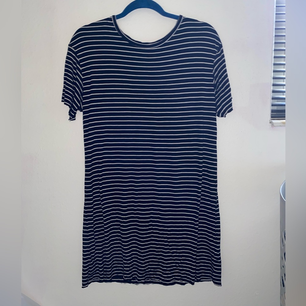 stripped t-shirt dress